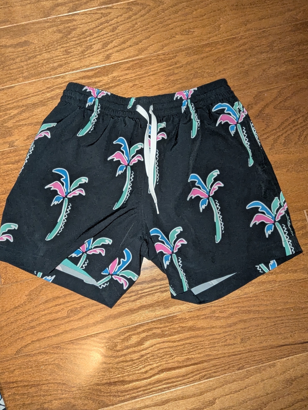 Chubbies Black Palm-Print Men’s Swim Shorts